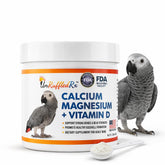 UnRuffledRx calcio para aves en tarro, refuerza huesos y plumaje.