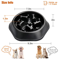 UPSKY comedero lento para perros, diseño interactivo para mayor estimulación durante las comidas.