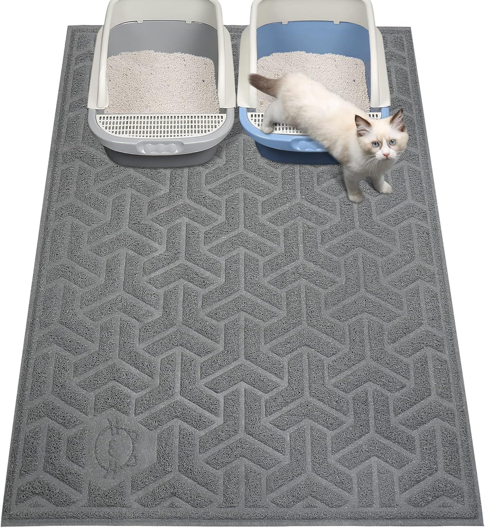 UPSKY alfombrilla para arena de gato XL reduce la dispersión alrededor del arenero.