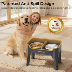 URPOWER soporte ajustable de 4 alturas para tazones, adapta a perros grandes.