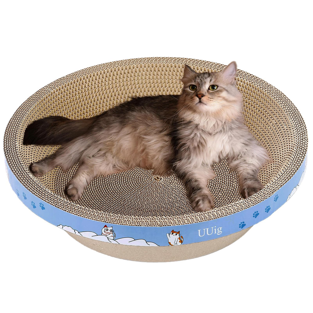 UUig rascador de gato cuenco redondo para descanso y juego.