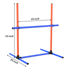 Uzpomel barras ajustables saltos para perros con alturas variables.