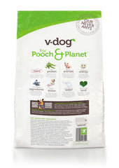 Granulos pequeños de V-dog, fáciles de masticar para perros pequeños.