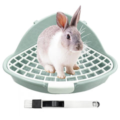 Vayinana Litter Box esquina para conejos, facilita el entrenamiento en la jaula.