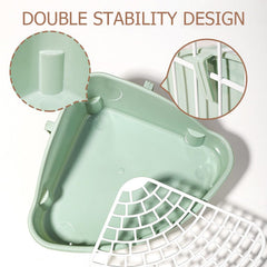Vayinana Litter Box con fijación segura para jaula.