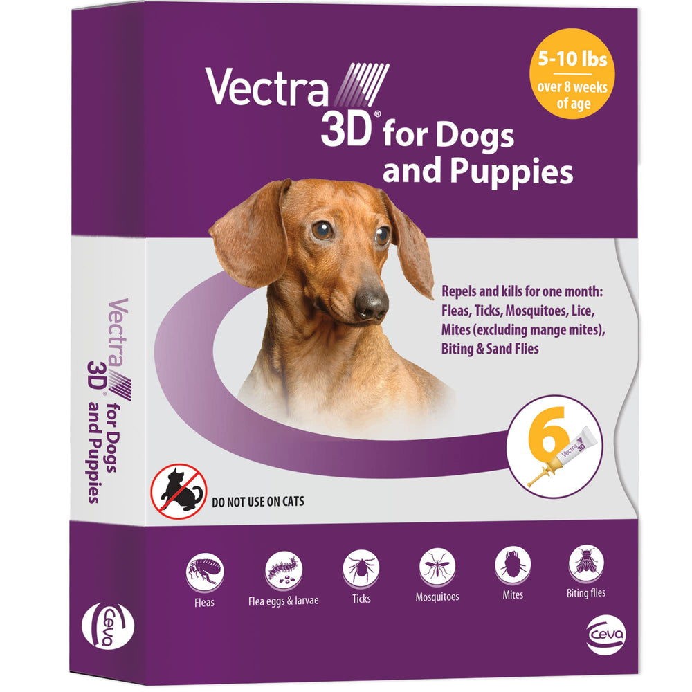 Vectra 3D para perro extra pequeño, aplicación tópica rápida para protección contra pulgas.