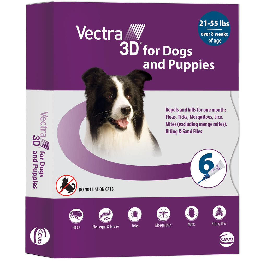 Vectra 3D para perro mediano protege contra pulgas y garrapatas desde la primera aplicación