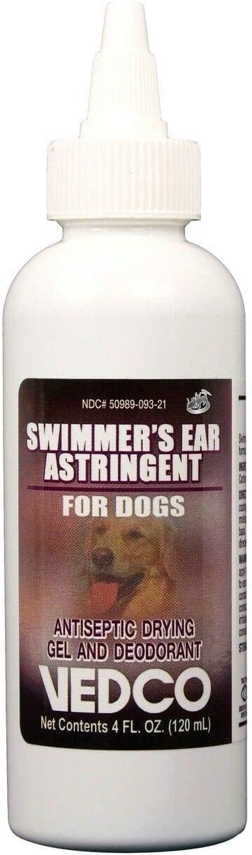 Vedco astringente para oídos de perros, ideal para orejas secas y control de olor.