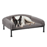 Cama para perros Veehoo elevada con cojín ortopédico para articulaciones y descanso cómodo.