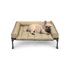 Cama para perros de Veehoo elevada, vista general con malla Teslin para mayor ventilación.