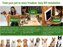 Vegeggs puerta para perros: materiales duraderos y superficie segura para mascotas.