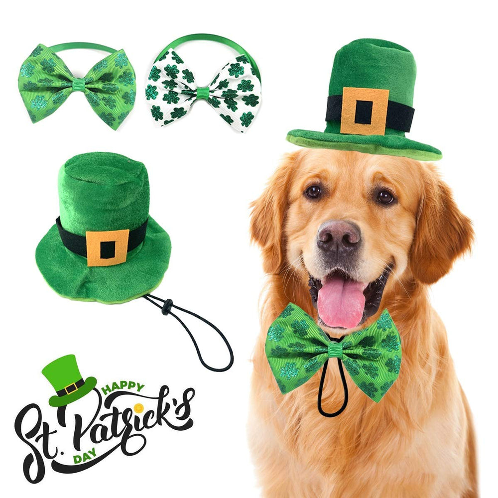 Vehomy sombrero de fieltro verde para mascota, ideal para fiestas y fotos.