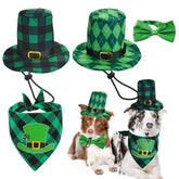 Vehomy sombrero San Patricio con cuadros buffalo para mantel festivo y para sesiones de fotos.