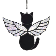 Velasyart colgante con alas arcoíris para gato, ideal para iluminar la ventana.