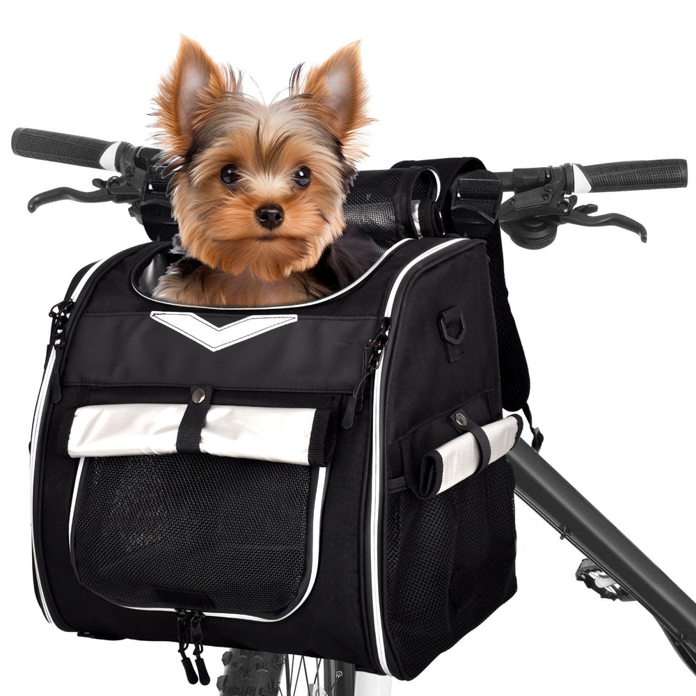 VENFOREST cesta bici perros plegable para paseos seguros y cómodos.