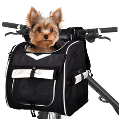 VENFOREST cesta bici perros plegable para paseos seguros y cómodos.