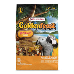 Versele-Laga VL Goldenfeast mezcla Indonesia, bolsa 1,36 kg, vista frontal, mezcla nutritiva para aves.