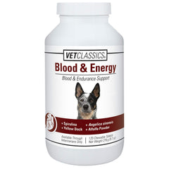 Vet Classics sangre-energía para perros: tableta masticable para apoyo de hemoglobina