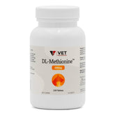 DL-Metionina de V.E.T. Pharmaceuticals, tabletas 500 mg para apoyo urinario en mascotas