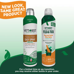 Spray Vet's Best aplicado en alfombras y textiles para control de pulgas.