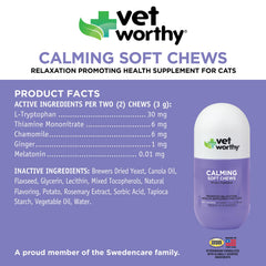 Vet Worthy gomitas calmantes para gatos, útiles en cambios de rutina y nuevas experiencias.