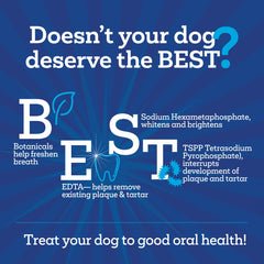 Vetality masticables dentales para perros, sabor agradable para el cuidado diario.