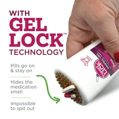 Vetality Twist + Lick SimPill, tecnología de bloqueo en gel evita pérdidas de pastillas.