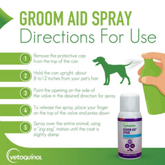 Aroma fresco de Groom-Aid para perros y gatos.