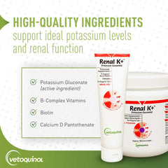 Dosis de Renal K+ en formato polvo para mascotas