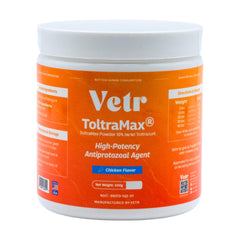 Vetr Toltramax polvo 10% para mascotas, facilita dosificar.