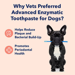 Envase de tres onzas de pasta dental Vets Preferred para uso diario.