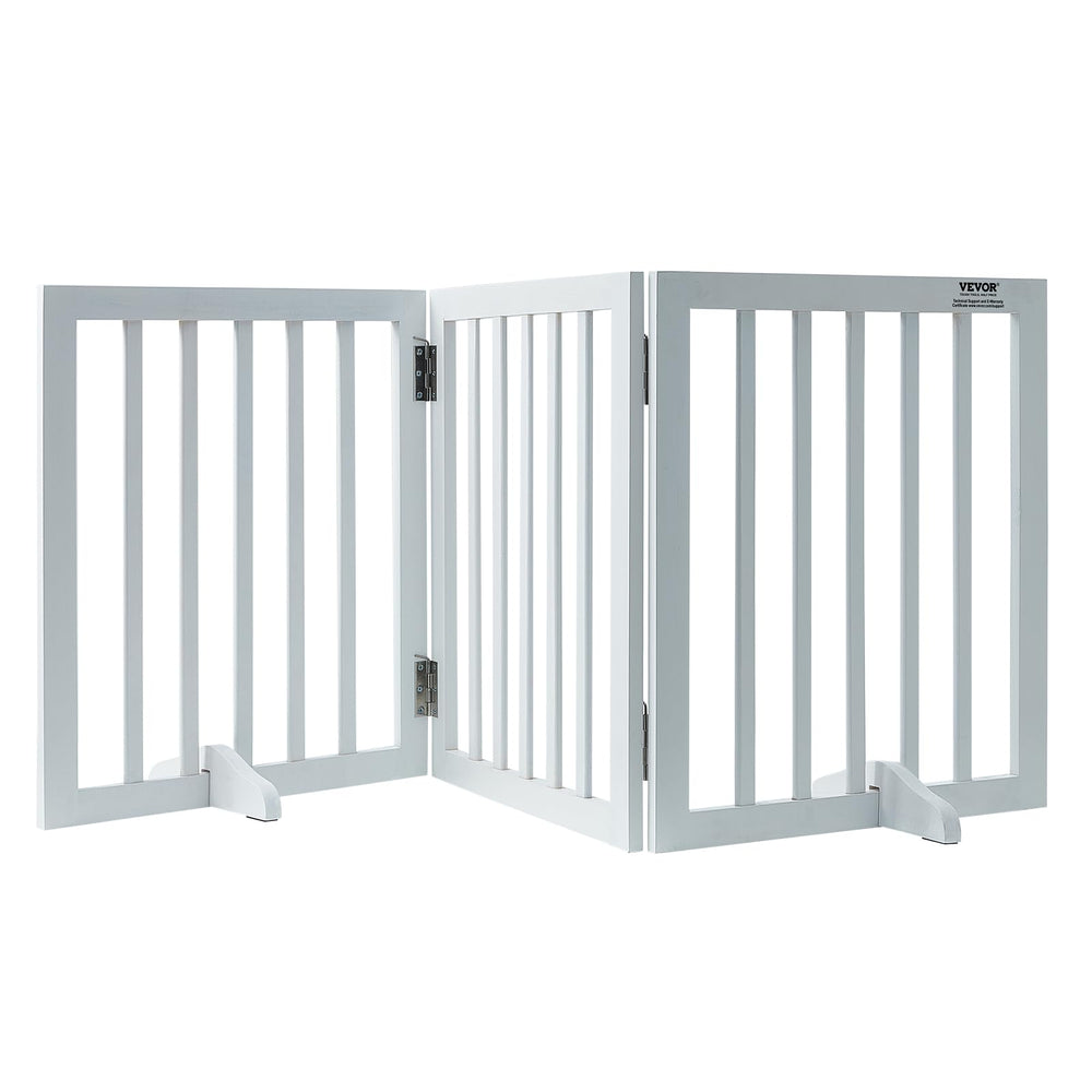 VEVOR barrera para perros de madera 60 pulgadas, diseño estable para cualquier habitación.