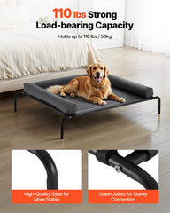 Cama elevada VEVOR: espacio de descanso amplio para perros grandes.