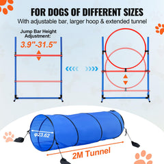 VEVOR Dog Agility túnel largo para carreras dinámicas