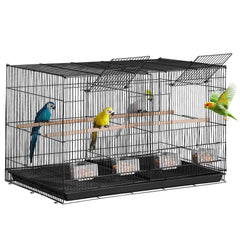 Jaula VEVOR de 30 pulgadas con amplio espacio para movimiento cómodo.