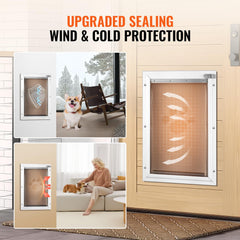 VEVOR pet door magnetic closure ensures quiet operation