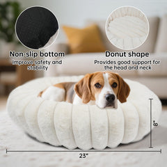 Borde elevado ofrece soporte para cabeza y cuello en la cama donut Vhen When