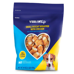Vibrant Life galleta pequeña envuelta con pollo, ideal para entrenamiento