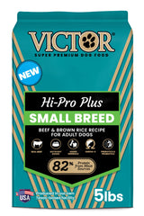 VICTOR Classic Hi-Pro Small Breed Adult 5 libras, croquetas pequeñas para mordida fácil.