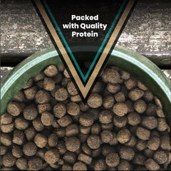 VICTOR Hi-Pro Plus etiqueta 30% proteína, guía rápida para nutrición de alta energía.