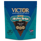 VICTOR Hi-Pro Strips con ternera real, ideal para premiar a perros activos.