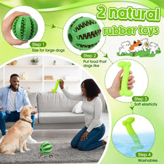 Vinsot hueso de goma masticable para perro grande, masaje de encías