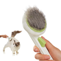 VIOJOJO cepillo para gatos con botón liberación para limpieza rápida del pelo.