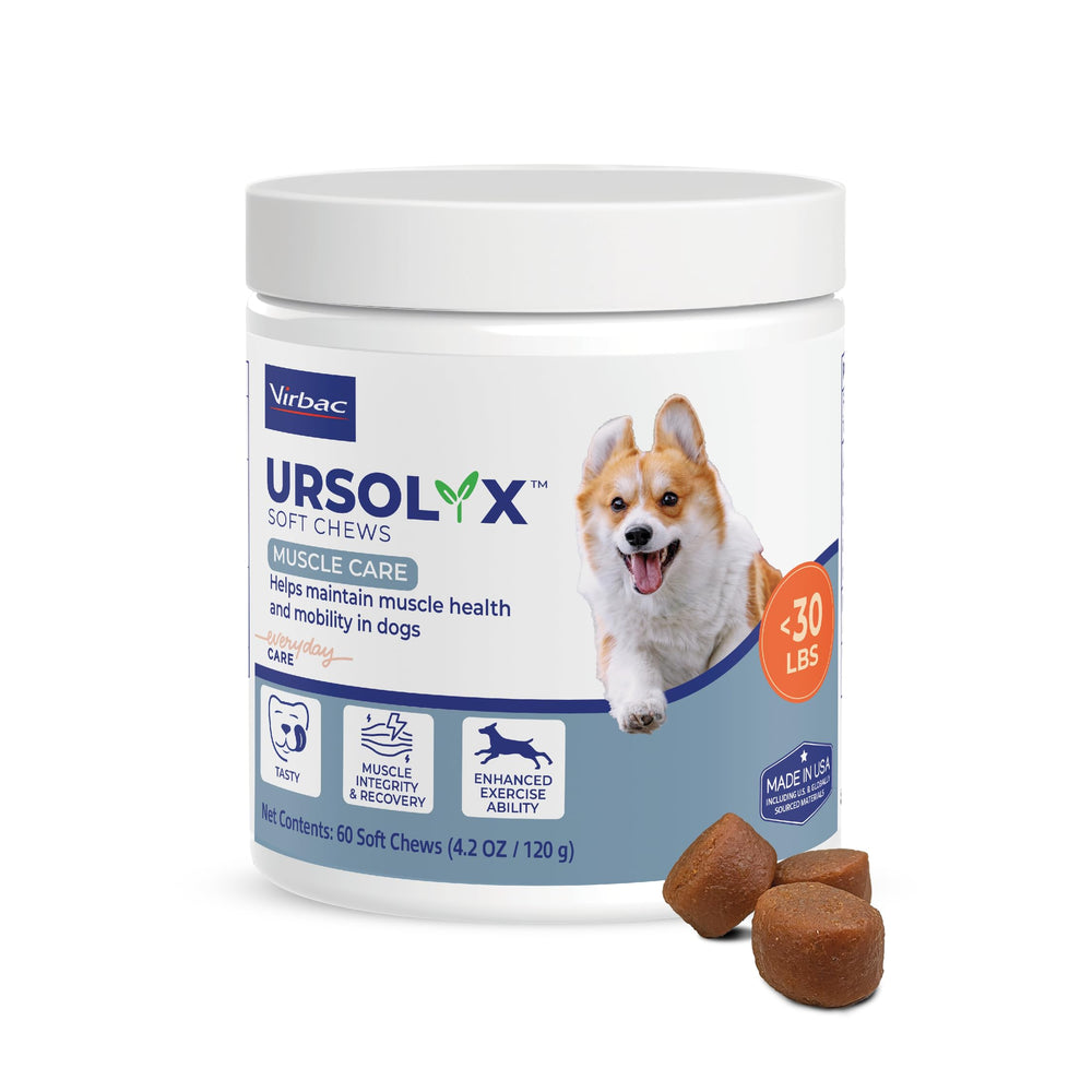 Virbac URSOLYX masticables suaves para perro, empaque práctico para la rutina diaria.