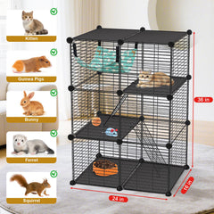 VISCOO jaula para gatos, diseño de puertas múltiples para flexibilidad.