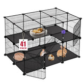 VISCOO corral de mascotas con puertas dobles para acceso rápido y seguro.