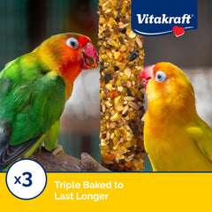 Vitakraft Crunch Sticks Conure, centro de madera natural para masticar y estimular el pico.