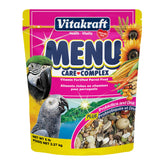 Vitakraft Menu para loros: mezcla de semillas, granos, frutas y verduras para nutrición diaria.