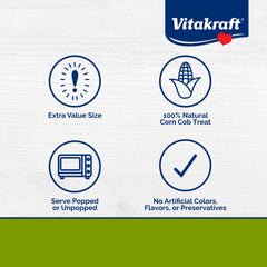 Vitakraft Mini Pops: maíz en mazorca, opción divertida para masticar y resolver curiosidad.