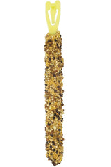 Vitakraft perico trata banana y semillas, snack colorido para aves.